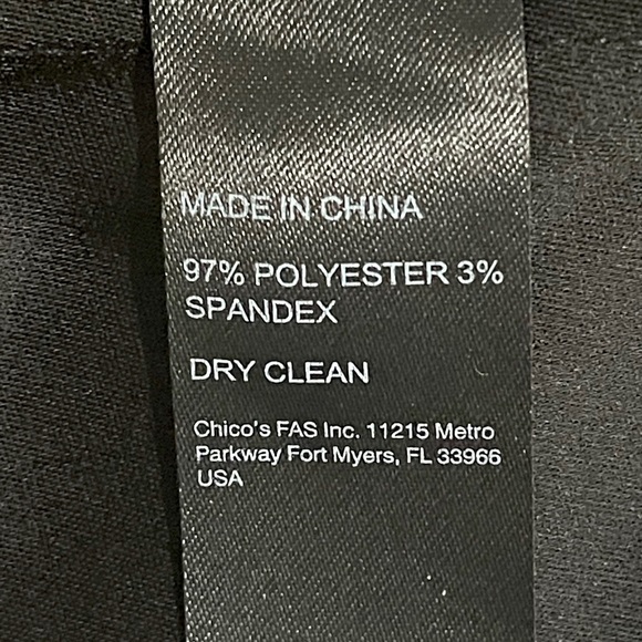 Chico’s Black Label Crepe Flow Tuxedo Pants Classic Fit Zipper Lightweight - Picture 7 of 8